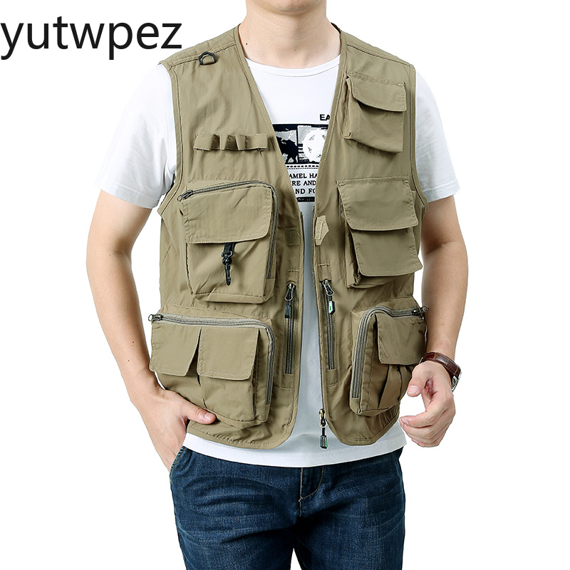 Safari Outdoor Hunting Jackets - Outdoor-Wander- und Arbeitsweste mit Mehreren Taschen,