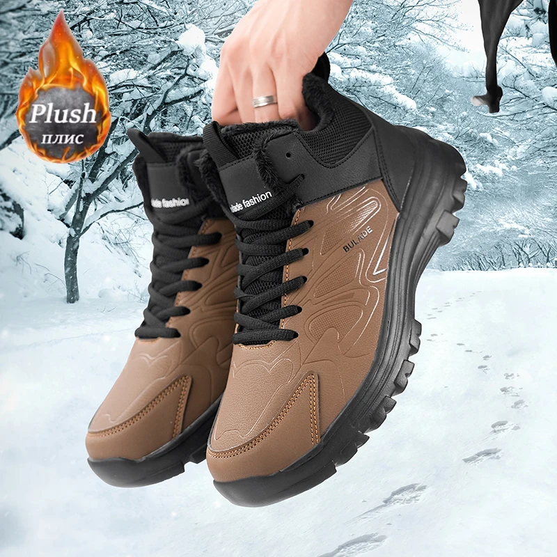 Hunting Outdoor Boots - ELUVA Herren-Schneestiefel, wasserdicht, isoliert, Winterstiefel für